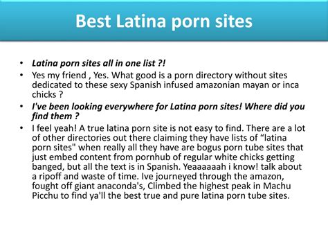Latina Porn Sites Report Review Problem. . Latina porn site